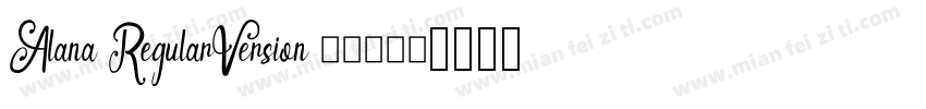 Alana RegularVersion 2000字体转换